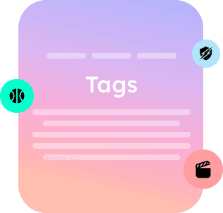Tags for filtered content